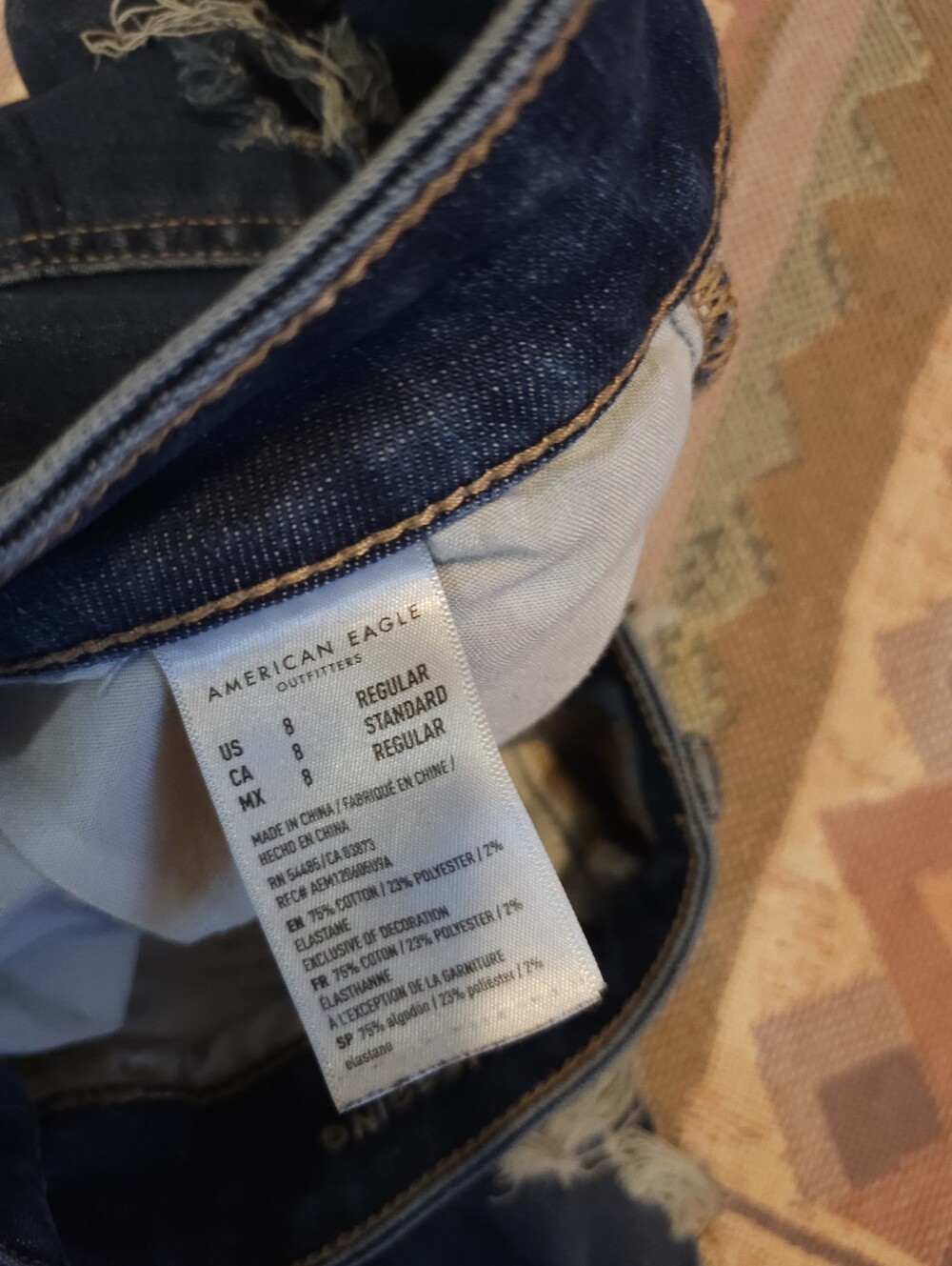 AMERICAN EAGLE Hi-Rise Jegging Distressed Size 8 Regular Women's Skinny Jeans - Picture 11 of 12